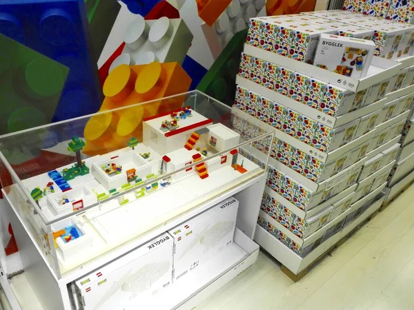 Ikea Lego Bygglek Brick Set Uma Colaboração Entre Ikea Lego — Fotografia de Stock