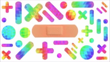 Çeşitli yara bantları Plaster - Tıbbi Ekipman - Beyaz arkaplan