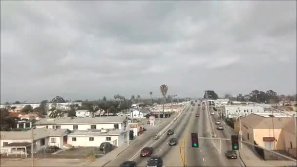 Perspectiva Dos Passageiros Estrada Los Angeles Califórnia — Vídeo de Stock
