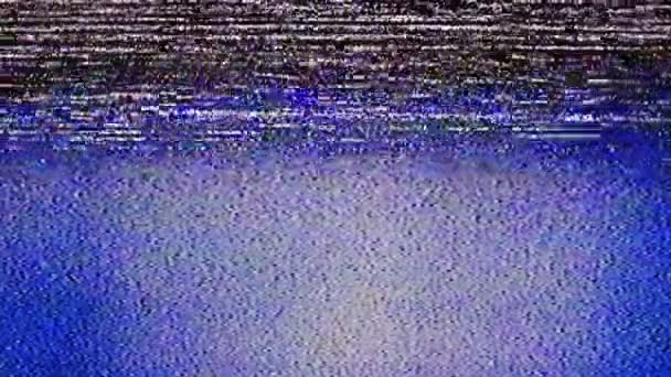 Static Noise Glitch Effect Πρωτότυπο Βίντεο Από Μια Vintage Τηλεόραση — Αρχείο Βίντεο