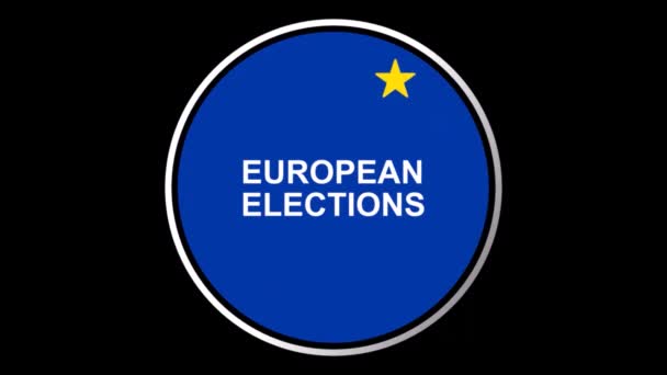 Concept Van 2024 Verkiezingen Voor Het Europees Parlement — Stockvideo