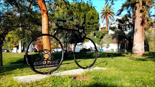 Los Angeles California Жовтня 2019 Echo Park Time Lapse — стокове відео