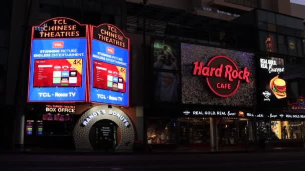 Hollywood Califórnia Outubro 2019 Hard Rock Cafe Tcl Chinese Theatre — Vídeo de Stock