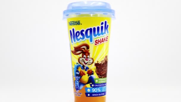 Pescara Italië December 2019 Nesquik Een Merk Van Nestl — Stockvideo