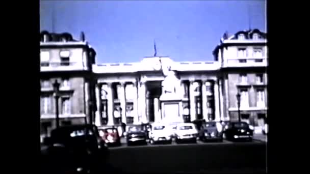 Paryż Francja Lata Citroen Ulicy Vintage 8Mm — Wideo stockowe