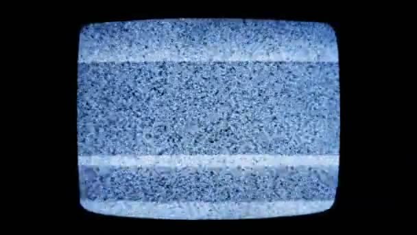 Static Noise Glitch Effect Original Video Vintage Television — Stock Video