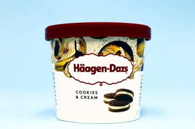 Los Angeles, ABD 14 Haziran 2021: Haagen-Dazs Dondurması. Haagen-Dazs General Mills 'in bir markasıdır.