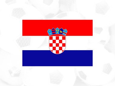 Hırvatistan bayrağı. 3D çizim