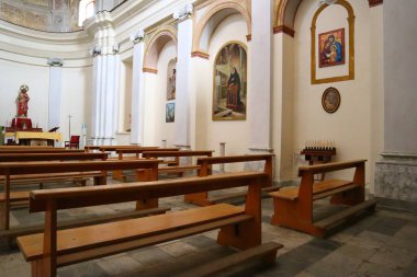 Palermo, Sicilya (İtalya) 2 Temmuz 2022: Kutsal Üçleme Şapeli (Cappella della Santissima Trinit), Zisa Sarayı özel Şapeli