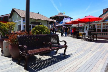 REDONDO BEACH, Los Angeles, California - 21 Mayıs 2019: Redondo Sahili İskelesi