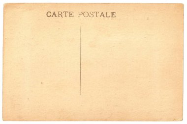 Orijinal Vintage kirli ve yıpranmış arka taraf kartpostalları
