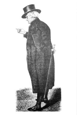 Genç bir adamın siyah beyaz çizimi.