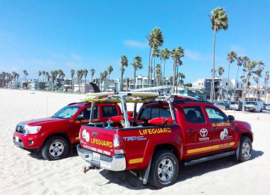 VENICE, Los Angeles, California - 6 Eylül 2018: Venedik Sahil Cankurtaranı