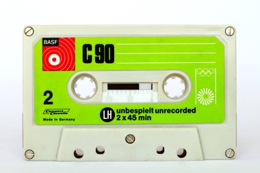 Klasik Kaset BASF 1972 Olympia-Cassette LH C90. 1972 'nin anısına BASF özel LH Compact-Cassette