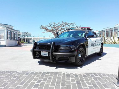 REDONDO BEACH, Los Angeles, California - 13 Eylül 2018: Redondo Beach Pier POLİS