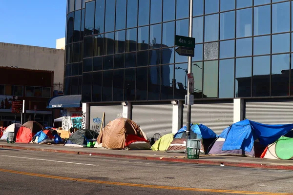 Los Angeles Kalifornie Října 2019 Bezdomovci Centru Los Angeles — Stock fotografie