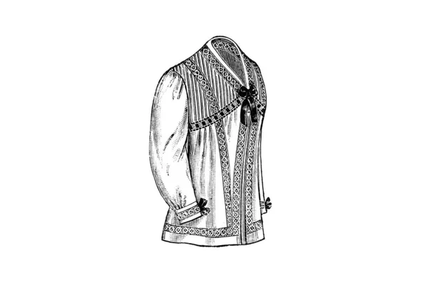 Ręcznie Rysowany Szkic Kobiecej Kurtki — Zdjęcie stockowe