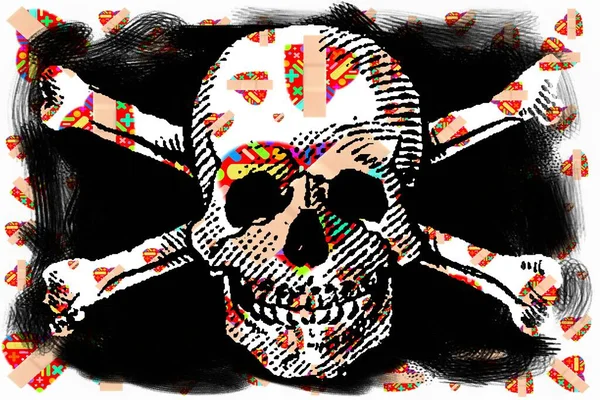 Jolly Roger Illustration Skull Crossbones Symbol — Stock Photo, Image