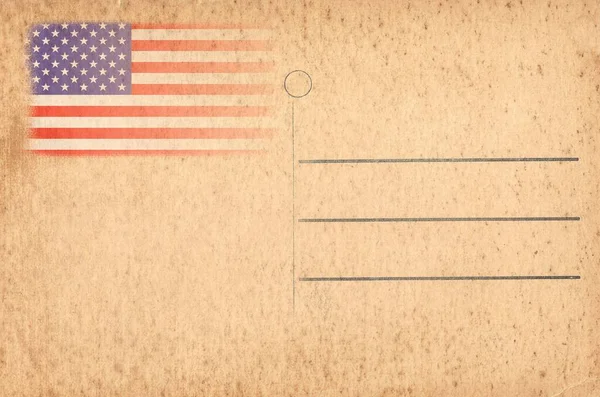 Bandera Los Estados Unidos América Original Antique Postcard —  Fotos de Stock