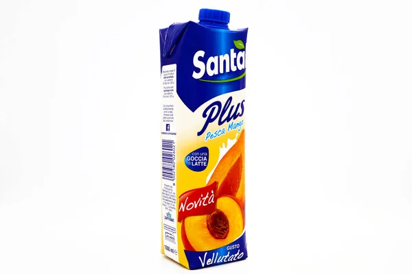 Пескара Италия Декабря 2019 Года Santal Juice Santal Итальянская Марка — стоковое фото