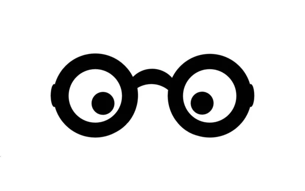 Szemüveg Ikon Elszigetelt Fehér Logó Illusztráció — Stock Fotó