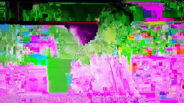 Statický Efekt Rušení Šumu Digitální Videosignál Moderním Lcd Televizoru Při — Stock fotografie