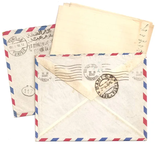Antique Old Air Mail Envelope — Fotografia de Stock