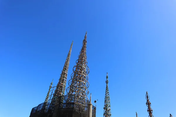 Los Angeles Californië Mei 2019 Watts Towers Simon Rodia Architectonische — Stockfoto