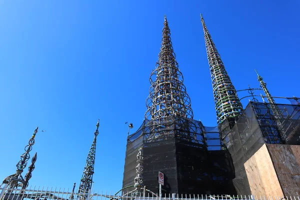Los Angeles Califórnia Maio 2019 Watts Towers Simon Rodia Architectural — Fotografia de Stock
