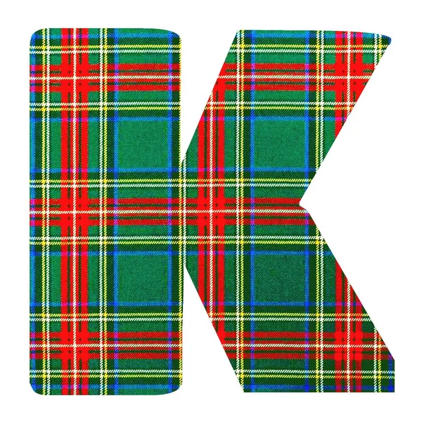 stock image cloth letter k  isolated on white 