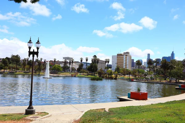 Los Angeles California May 2019 Άποψη Του Πάρκου Macarthur Που — Φωτογραφία Αρχείου