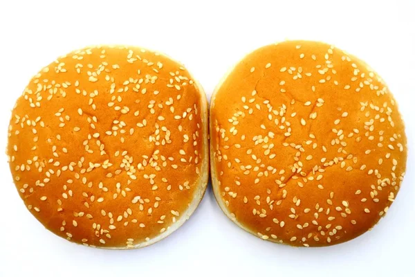 Hamburgerbröd Med Sesam — Stockfoto