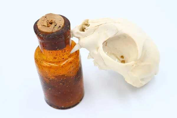 Bottiglia Medicina Antica Epoca Vittoriana Dell 800 — Foto Stock