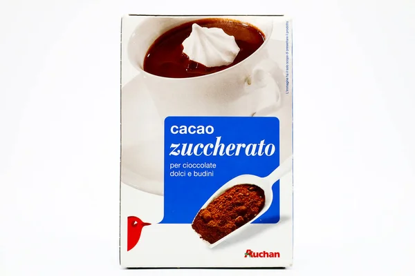 Pescara Italien Februari 2021 Chokladpulver Med Socker Som Säljs Auchans — Stockfoto