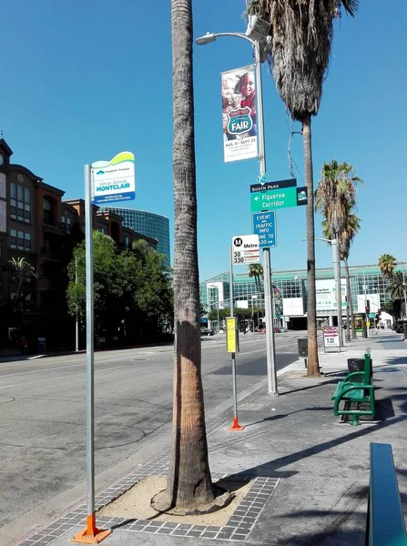 Los Angeles California September 2018 Los Angeles Metro Bus Stop — Stock Photo, Image