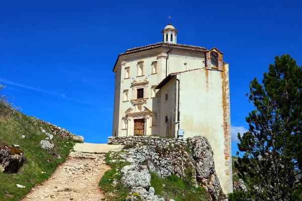 Santa Maria Della Piet Κοντά Στο Κάστρο Του Rocca Calascio — Φωτογραφία Αρχείου