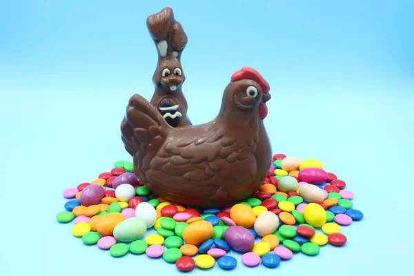Пасхальный Шоколадный Цыпленок — стоковое фото