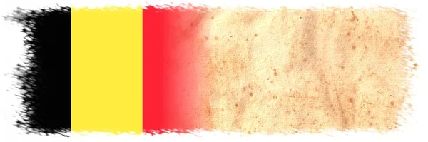 Belgium Прапор Оригінальному Пергаментному Папері Особливими Якими Краями Простором Вашого — стокове фото