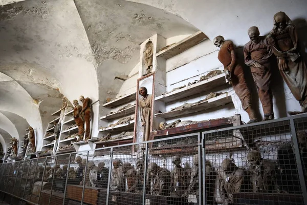 stock image Palermo, Sicily (Italy): Catacombs of the Capuchins are burial catacombs in Palermo