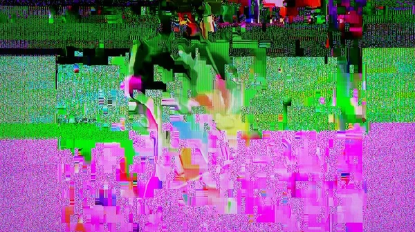Static Noise Glitch Distortion Effect Digital Video Signal Modern Lcd — Stock Photo, Image
