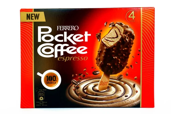 Пескара Італія Листопада 2019 Ferrero Pocket Coffee Espresso Chocolate Pocket — стокове фото