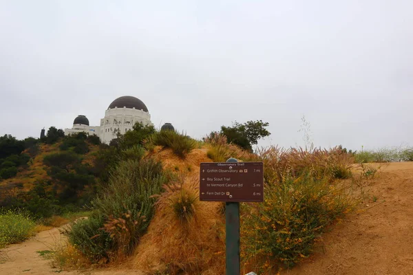 Los Angeles Kalifornia Maja 2019 Widok Obserwatorium Griffith Obserwatorium Trial — Zdjęcie stockowe