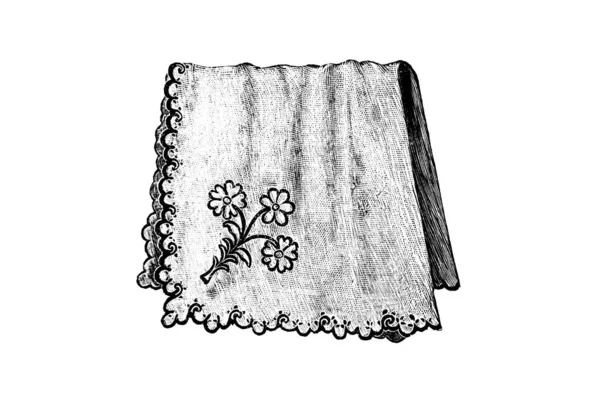 古旧毛毯手绘草图 — 图库照片