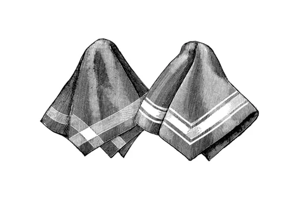 Hand Drawn Sketch Vintage Female Handkerchiefs Fashion Illustration — Stock Photo, Image