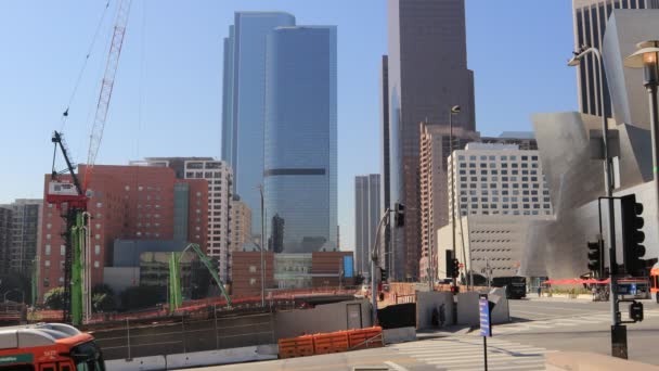 Лос Анджелес Калифорния Октября 2019 Года Строительство Многофункционального Комплекса Grand — стоковое видео