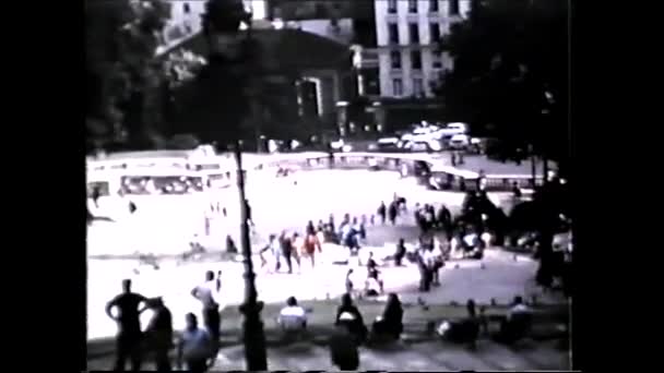 フランス 1960年代の街の景色 60年代のヴィンテージビデオ8Mm — ストック動画