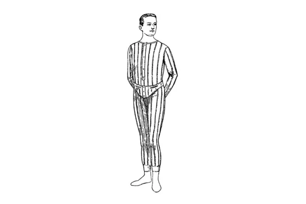 Ilustração Vetorial Homem Preto Branco — Fotografia de Stock