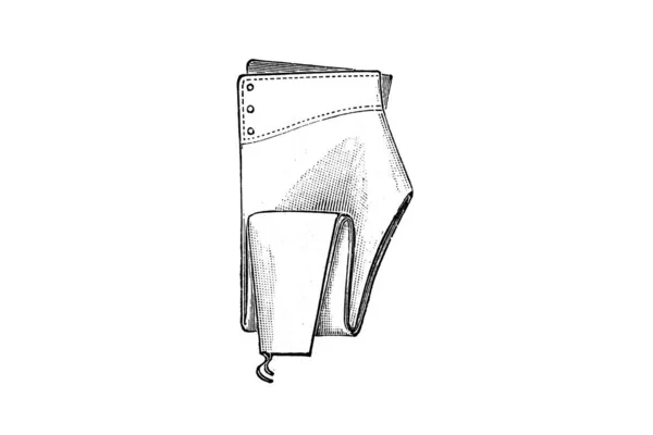 Ilustração Desenhada Mão Vetorial Copo Água Com Uma Escova — Fotografia de Stock