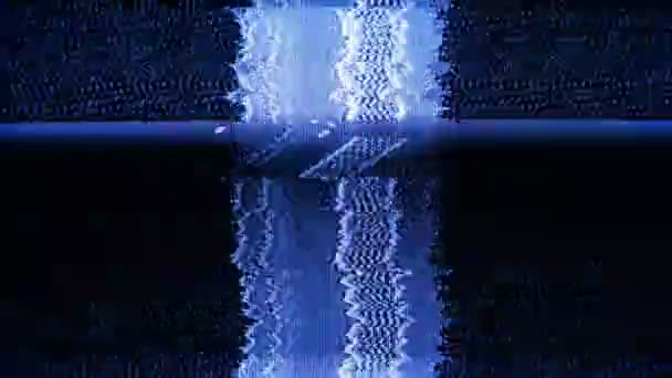 Static Noise Glitch Effect Original Video Vintage Crt Cathode Ray — Stock Video