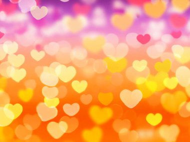 Renkli kalpler arka plan Aşk ve Sevgililer Günü konsepti